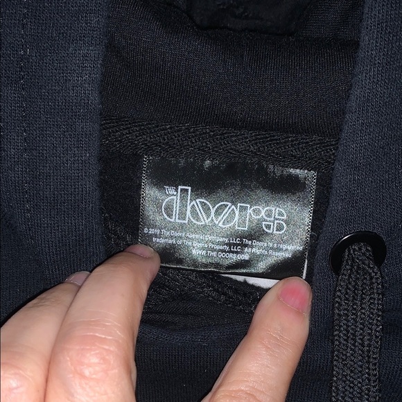 Gently Loved Cotton On Black Hoodie with Pink Graphic - Picture 7 of 9